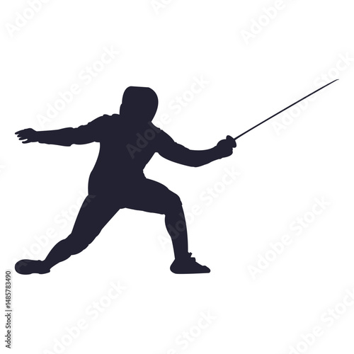 Fencing sport silhouette