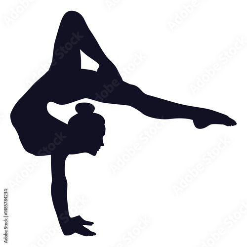 Gymnast exercise woman silhouette