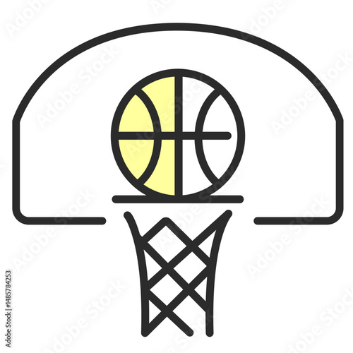Basket ball backboard flat stroke