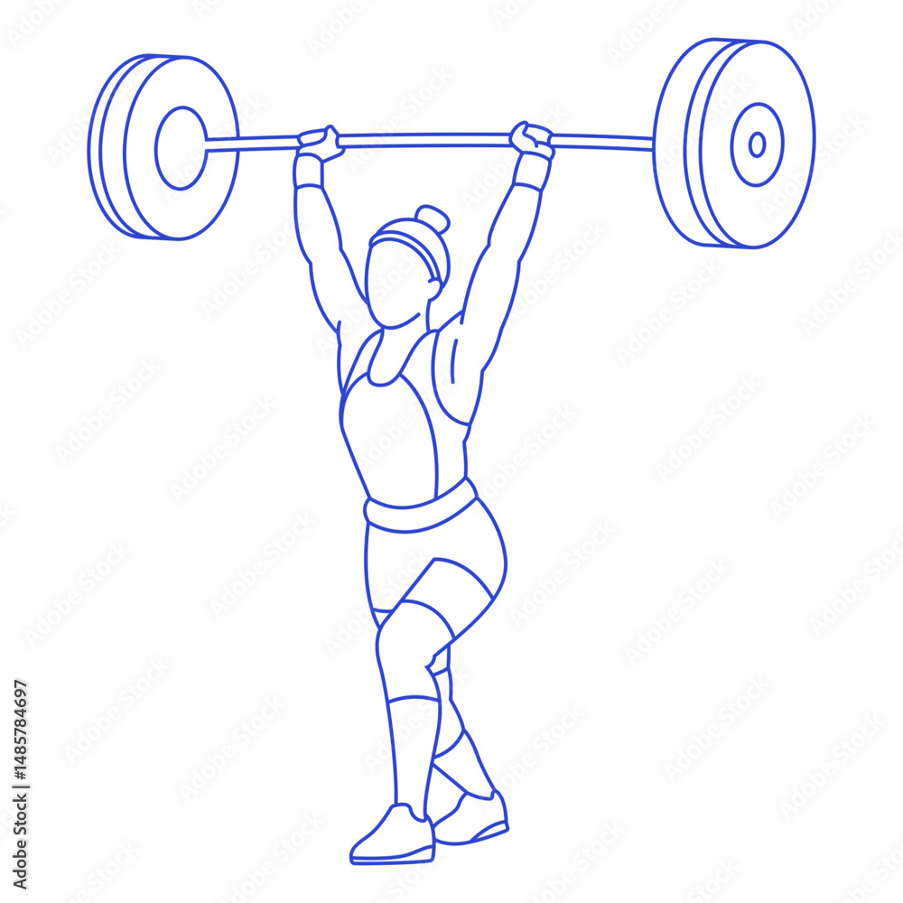 Obraz premium Weightlifter stroke