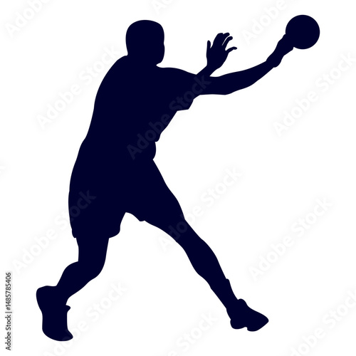 Man handball sport silhouette