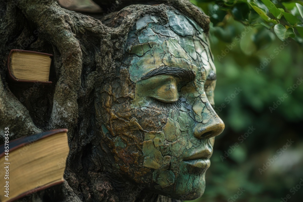 Tree Face Sculpture in Nature Tree Face Sculpture in Nature