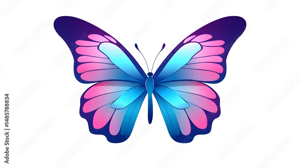 Butterfly Silhouette Flat Vector Illustration - Exquisite Insect Icon Design Butterfly Silhouette Flat Vector Illustration - Exquisite Insect Icon Design