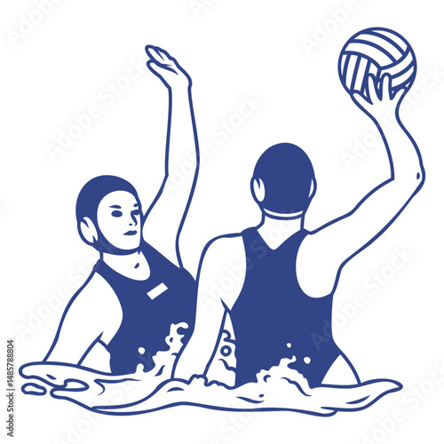 Women waterpolo sport players