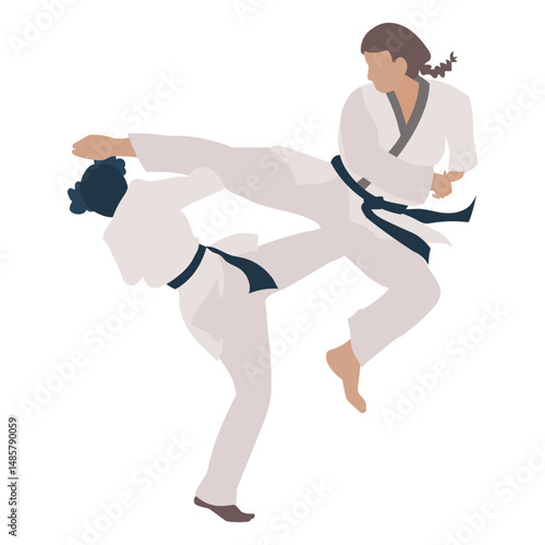 Fight practice karate sport people