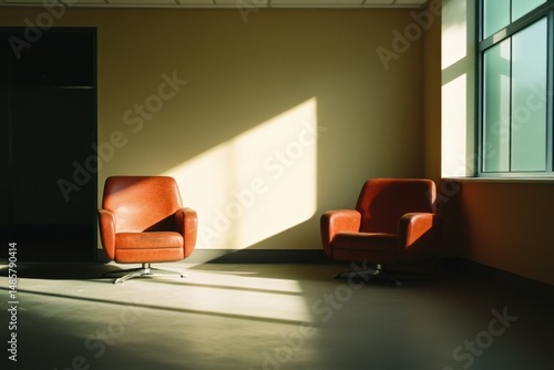 Sunlit Chairs in Minimalist Room