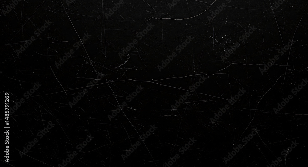 Abstract black surface texture with random lines and scratches overlay Abstract black surface texture with random lines and scratches overlay