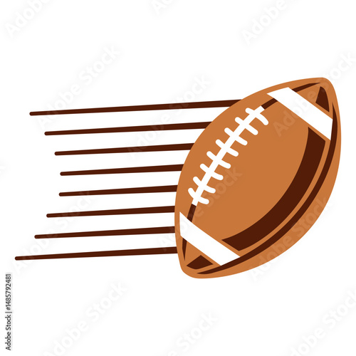 Football flying in the air