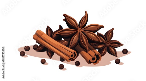 Wallpaper Mural Clove Spice Flat Vector Illustration Logo Icon Clipart for Culinary Branding Torontodigital.ca