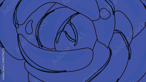 Abstract blue background design features flowing blue lines, a vector illustration evoking sea waves