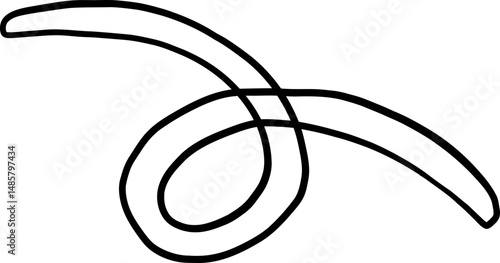 S shape swirl with arcing flow