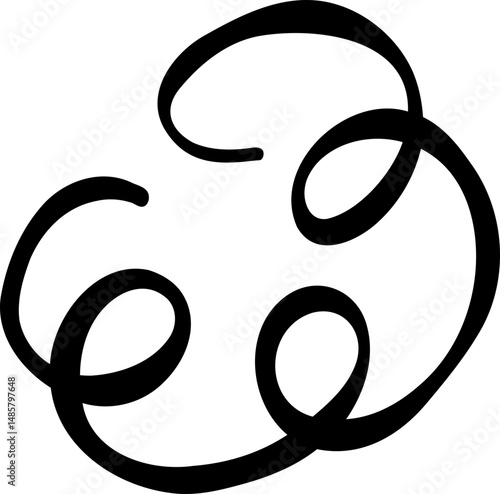 Uneven loop cloud with disconnected curve