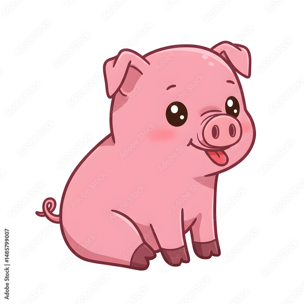 Naklejka premium Gentle Pose Piglet