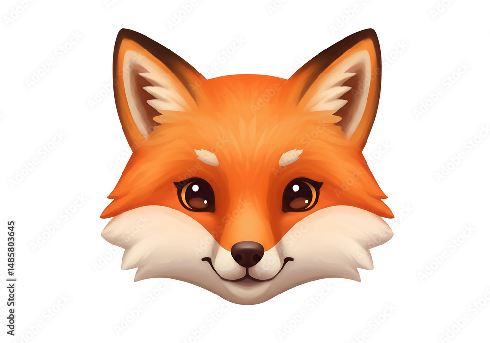 Obraz premium 愛らしいキツネのアップ、暖色系の優しい光で輝く毛並み