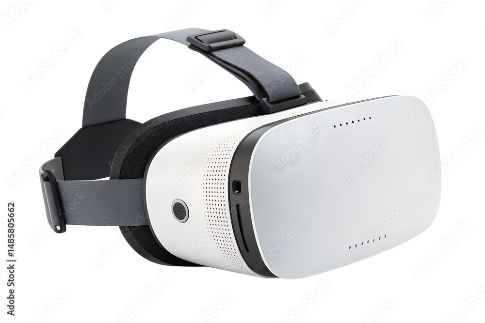 Fototapeta premium VR headset in virtual reality isolated on white background.