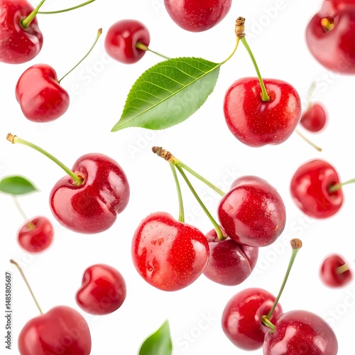 Floating Cherries in Abundance, a Fruitful Display of Summer's Bounty