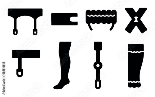 Silhouette collection of garment accessories and fasteners