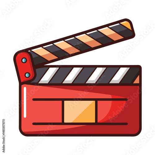 clapboard movie action object vector