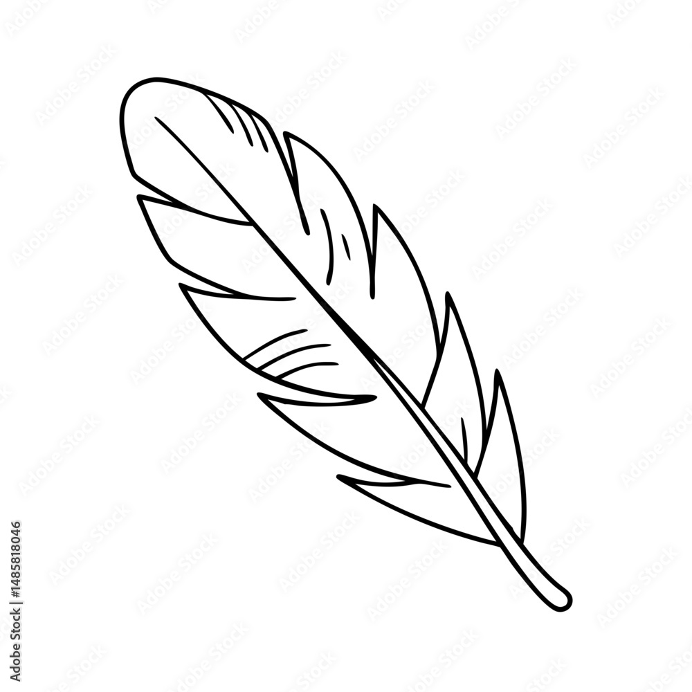 Obraz premium white birds feather icon, white birds feather vector illustration-simple illustration of white birds feather, perfect for white birds feather logos and icons