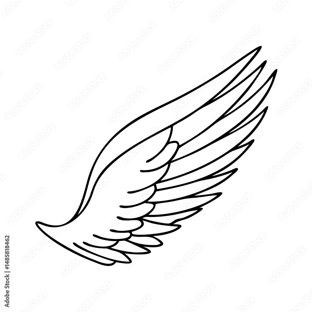 wing icon, wing vector illustration-simple illustration of wing, perfect for wing logos and icons wing icon, wing vector illustration-simple illustration of wing, perfect for wing logos and icons
