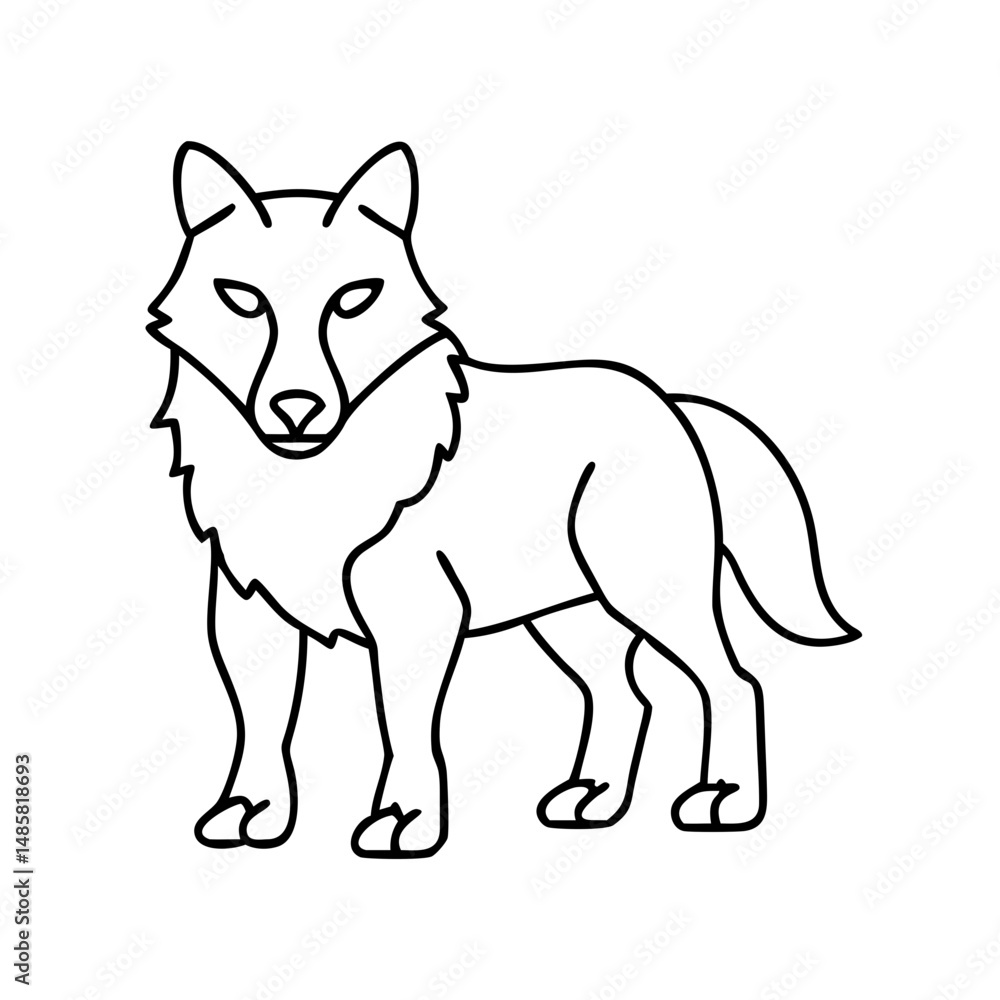 wolf icon, wolf vector illustration-simple illustration of wolf, perfect for wolf logos and icons wolf icon, wolf vector illustration-simple illustration of wolf, perfect for wolf logos and icons