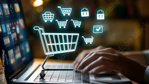 Online Shopping Experience: Seamless Integration and Digital Convenience Visualized