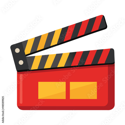 clapboard movie action object vector