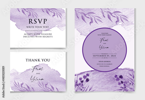 Luxury wedding invitation card