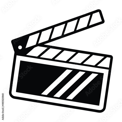 clapboard movie action object vector