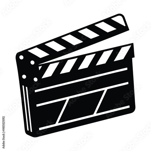 clapboard movie action object vector