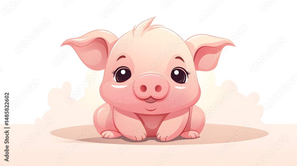 Professional Cute Piggy Bank Vector Illustration Logo Icon Clipart for Finance Marketing Professional Cute Piggy Bank Vector Illustration Logo Icon Clipart for Finance Marketing