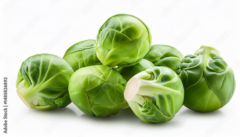 pile of brussels sprouts isolated on white background with shadow pile of brussels sprouts isolated on white background with shadow