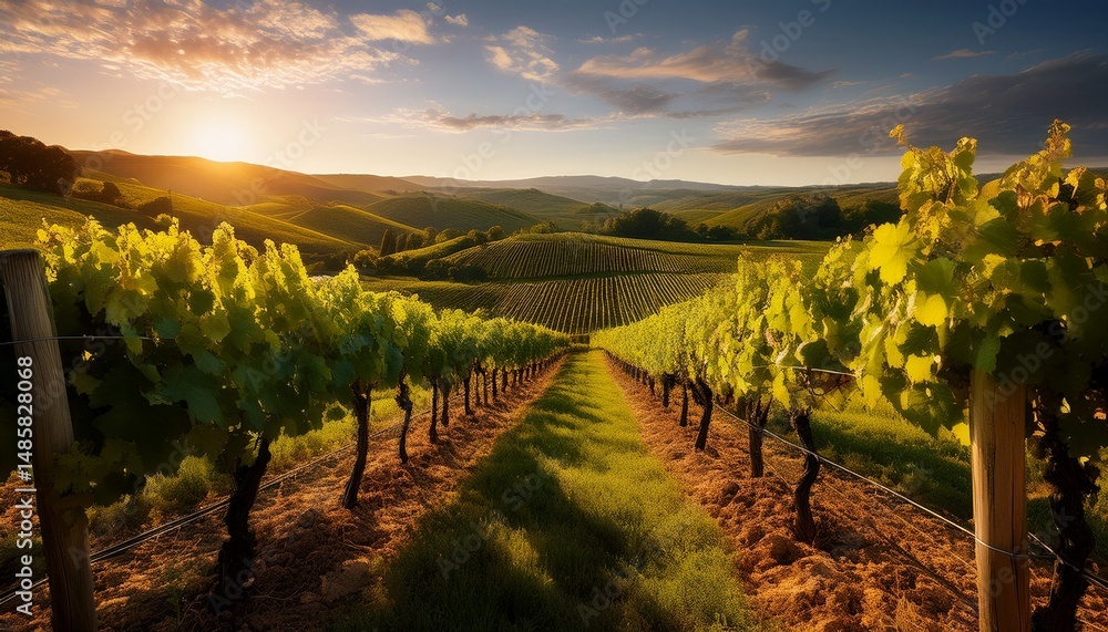 Naklejka premium vineyard afternoon