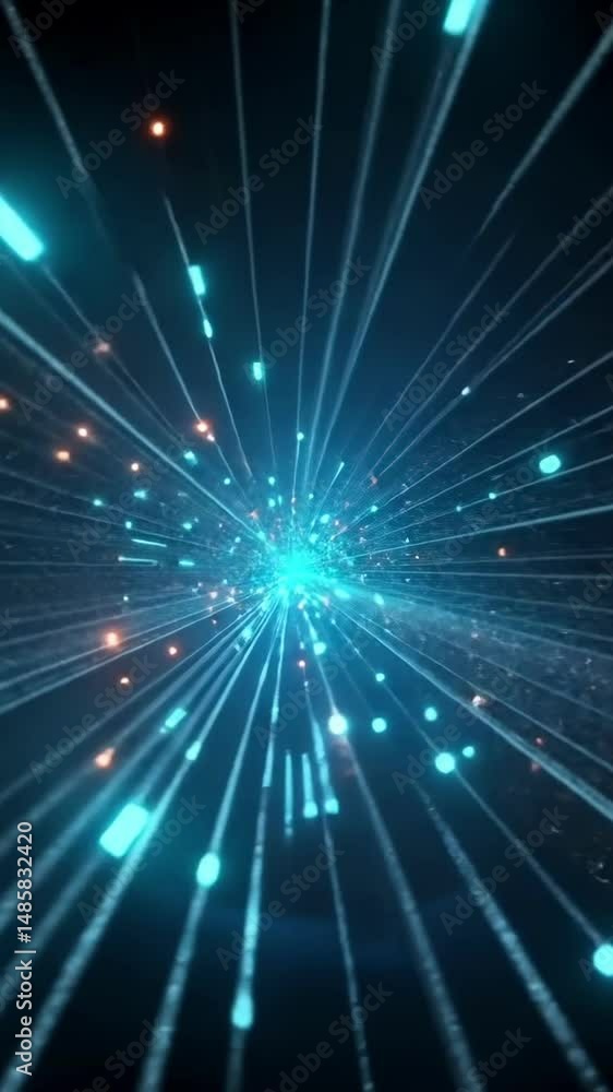 Explore the mesmerizing journey through digital space with vibrant light beams and cosmic patterns Explore the mesmerizing journey through digital space with vibrant light beams and cosmic patterns