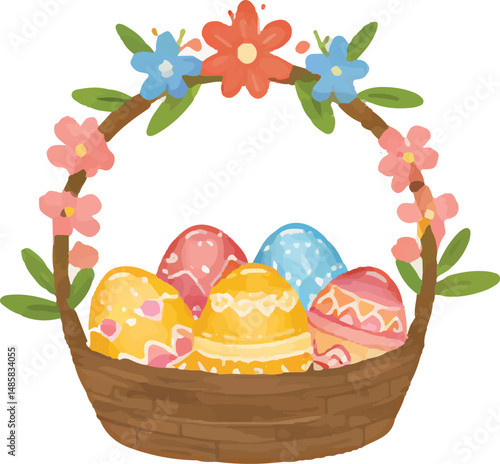 Happy easter day clipart vector design 