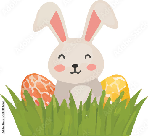 Happy easter day clipart vector design 