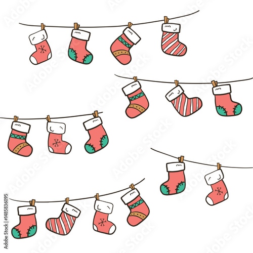socks hanging on a rope