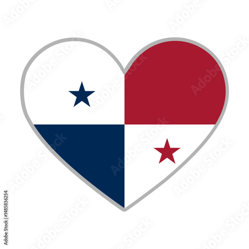 Free Download Panama flag in heart shape. Love Panama symbol. Vector illustration.

 - GFXLoad