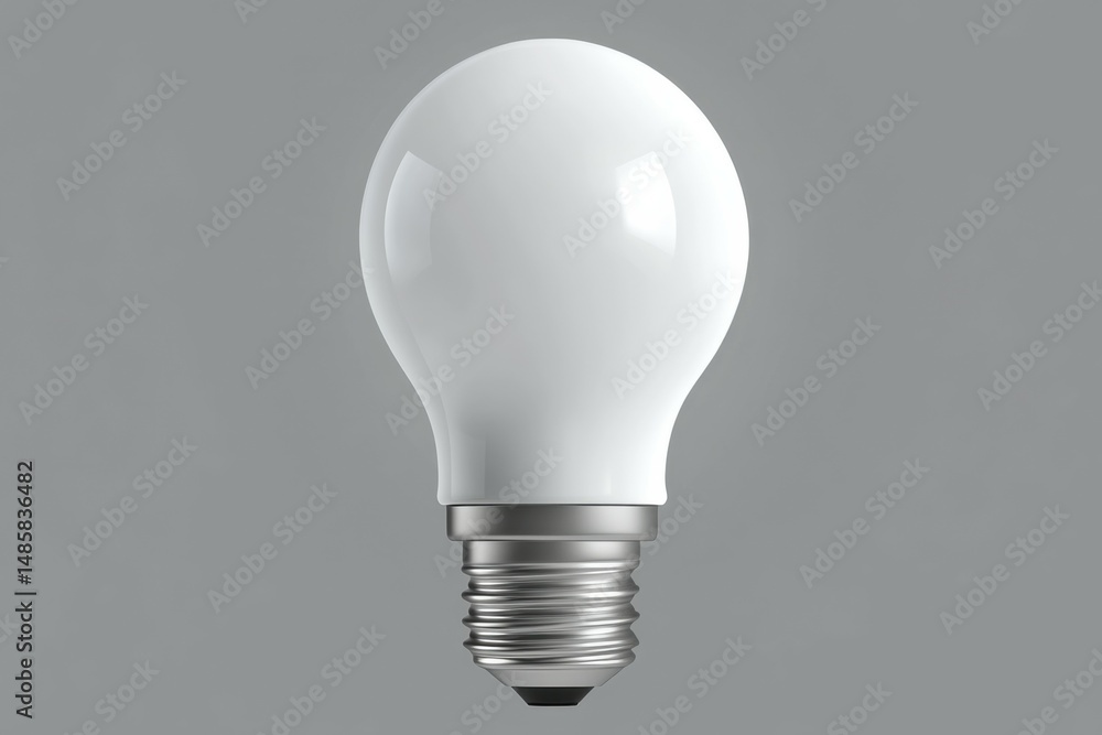 Energy Efficient Light Bulb on Gray Background Energy Efficient Light Bulb on Gray Background