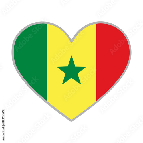 Free Download Senegal flag. Senegal love flag. Senegal flag in heart shape. Love symbol. Vector illustration.

 - GFXLoad