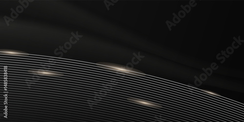 Abstract modern design black background with luxury golden elements vector illustration. eps10