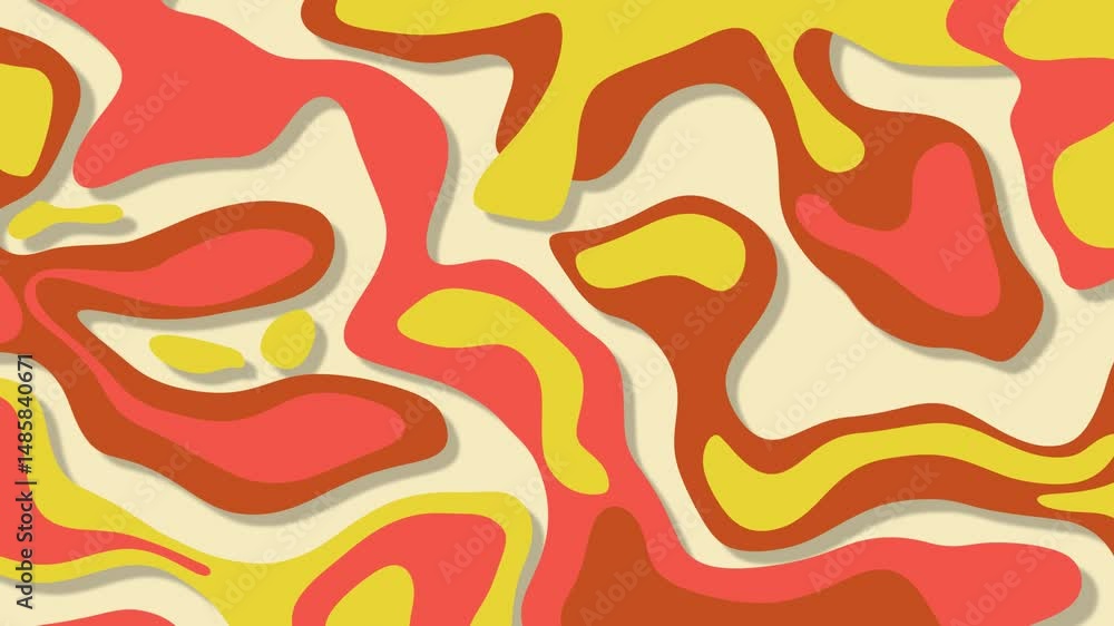 Abstract fluid liquid shapes with shadows seamless loop background Abstract fluid liquid shapes with shadows seamless loop background