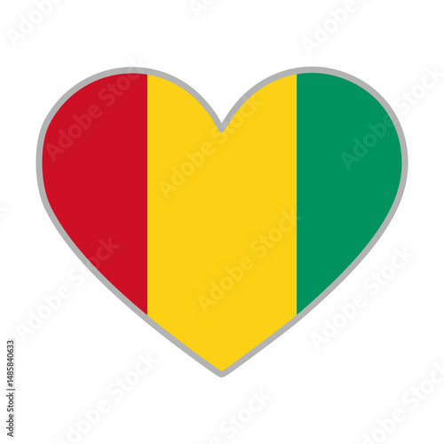 Guinea flag. Guinea love flag. Guinea flag in heart shape. Love symbol. Vector illustration Free Download Guinea flag. Guinea love flag. Guinea flag in heart shape. Love symbol. Vector illustration - GFXLoad