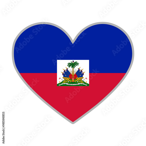 Free Download Haiti flag. Haiti love flag. Haiti flag in heart shape. Love symbol. Vector illustration - GFXLoad