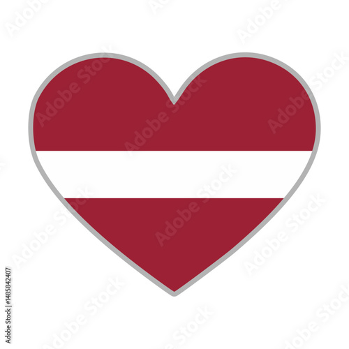 Latvia flag. Latvia love flag. Latvia flag in heart shape. Love symbol. Vector illustration Free Download Latvia flag. Latvia love flag. Latvia flag in heart shape. Love symbol. Vector illustration - GFXLoad