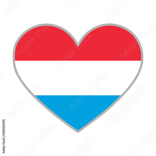 Free Download Luxembourg flag. Luxembourg love flag. Luxembourg flag in heart shape. Love symbol. Vector illustration - GFXLoad