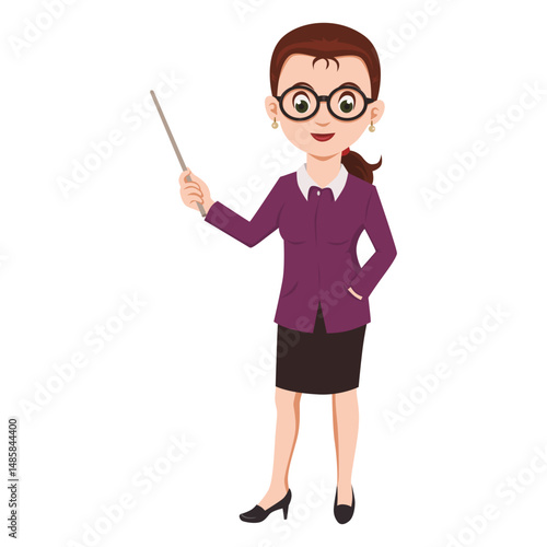 Lady teacher cartoon