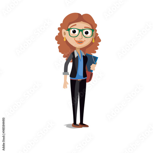 Teacher profession cartoon.svg