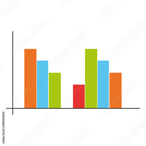 Colorful bars chart 6