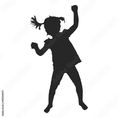 Girl jumping silhouette 4